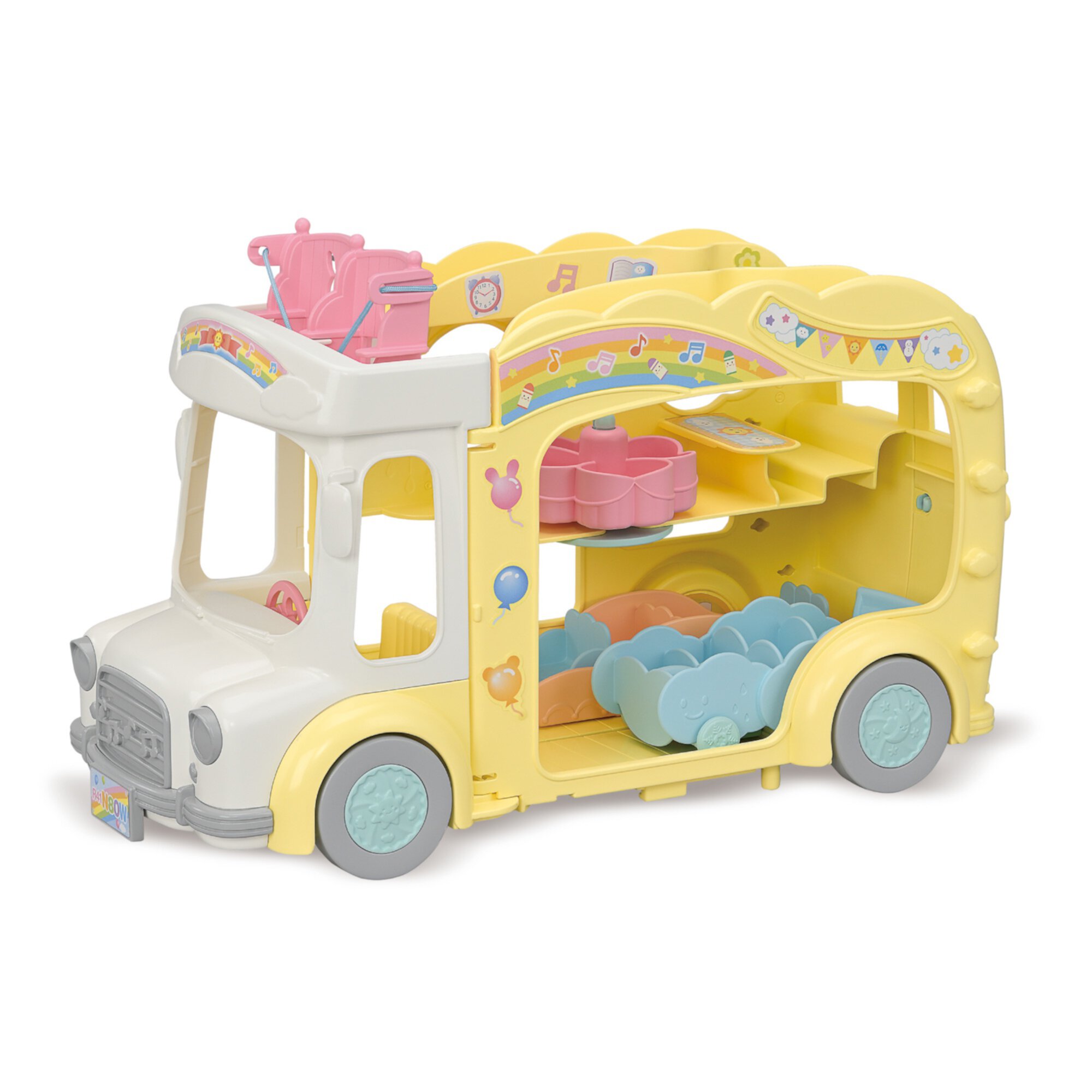 Calico Critters Rainbow Fun Nursery Bus, Toy Vehicle for Dolls Calico Critters