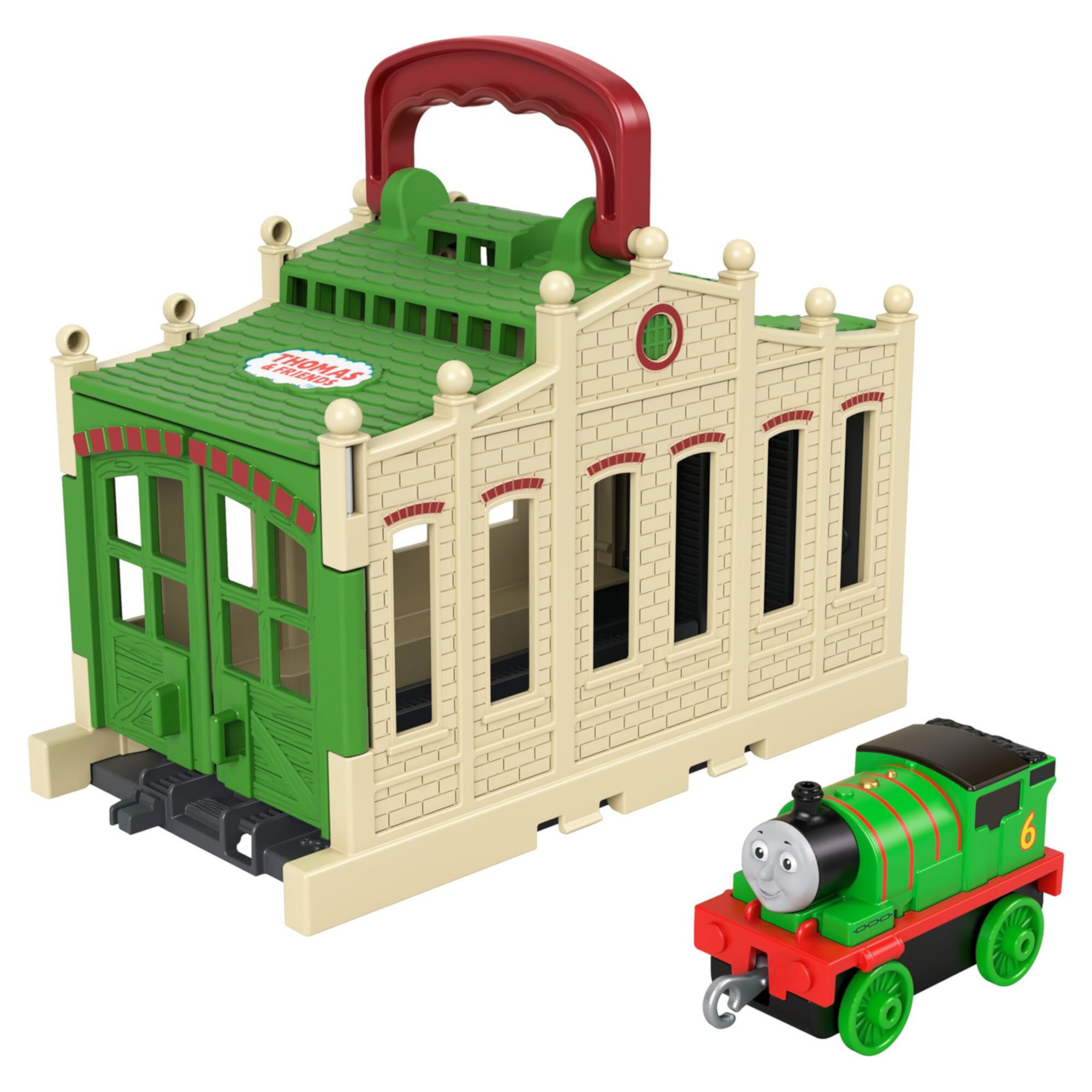 Thomas & Friends Connect & Go Percy Train Engine And Shed Thomas & Friends