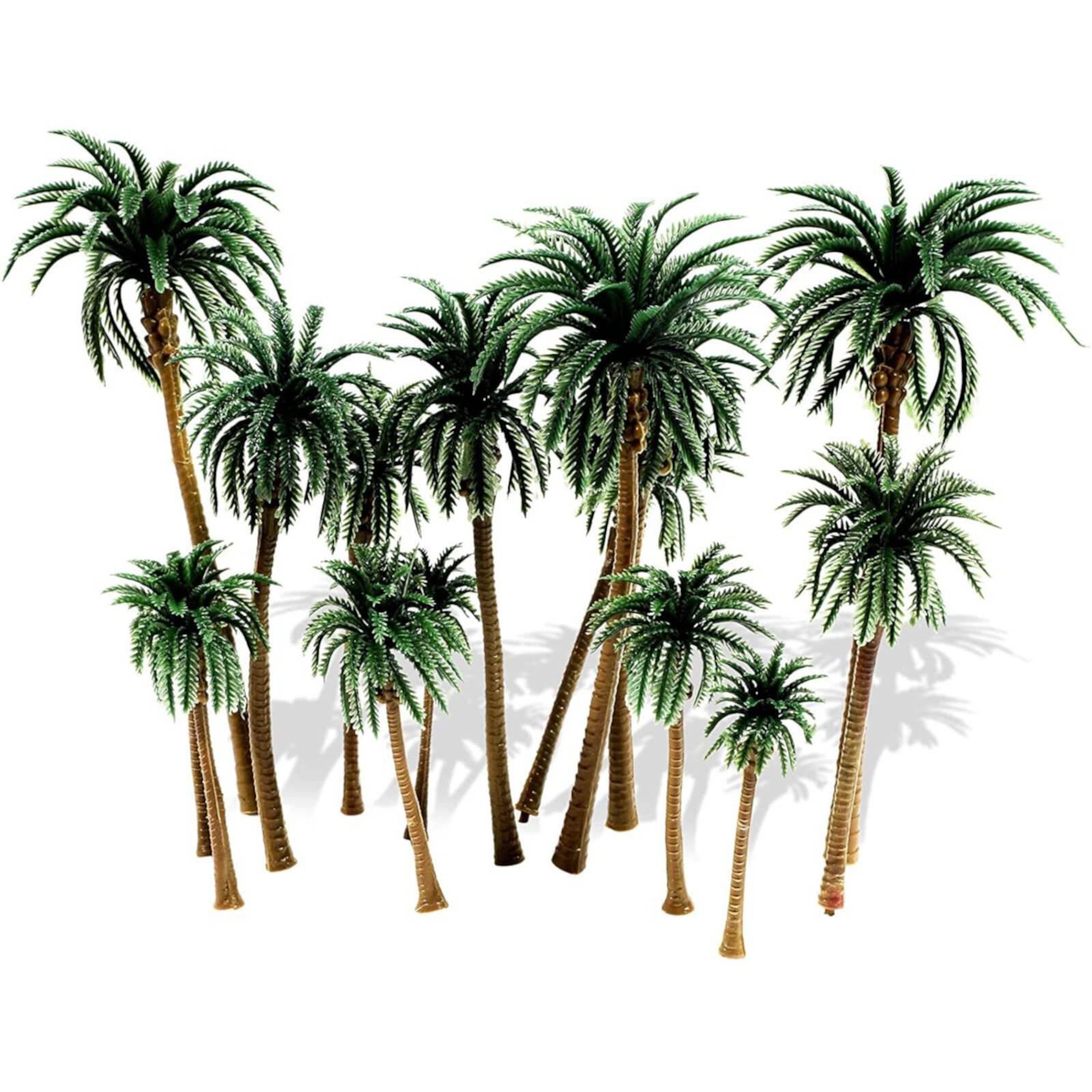 Miniature Model Palm Trees for Dioramas, DIY Crafts (5 Sizes, 15 Pieces) Bright Creations