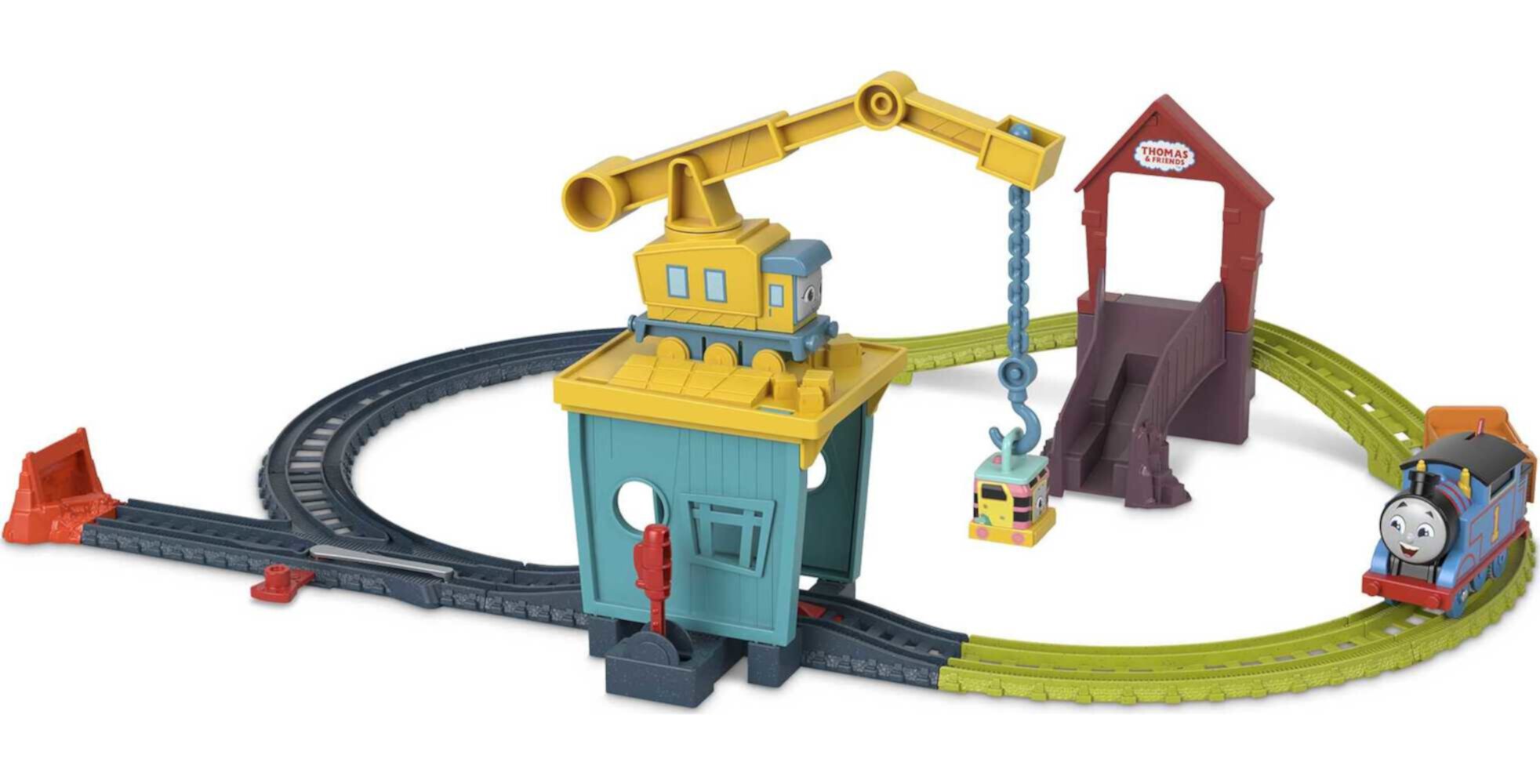 Thomas & Friends Fix 'em Up Friends Toy Train Set with Carly, Sandy and Motorized Thomas Thomas & Friends