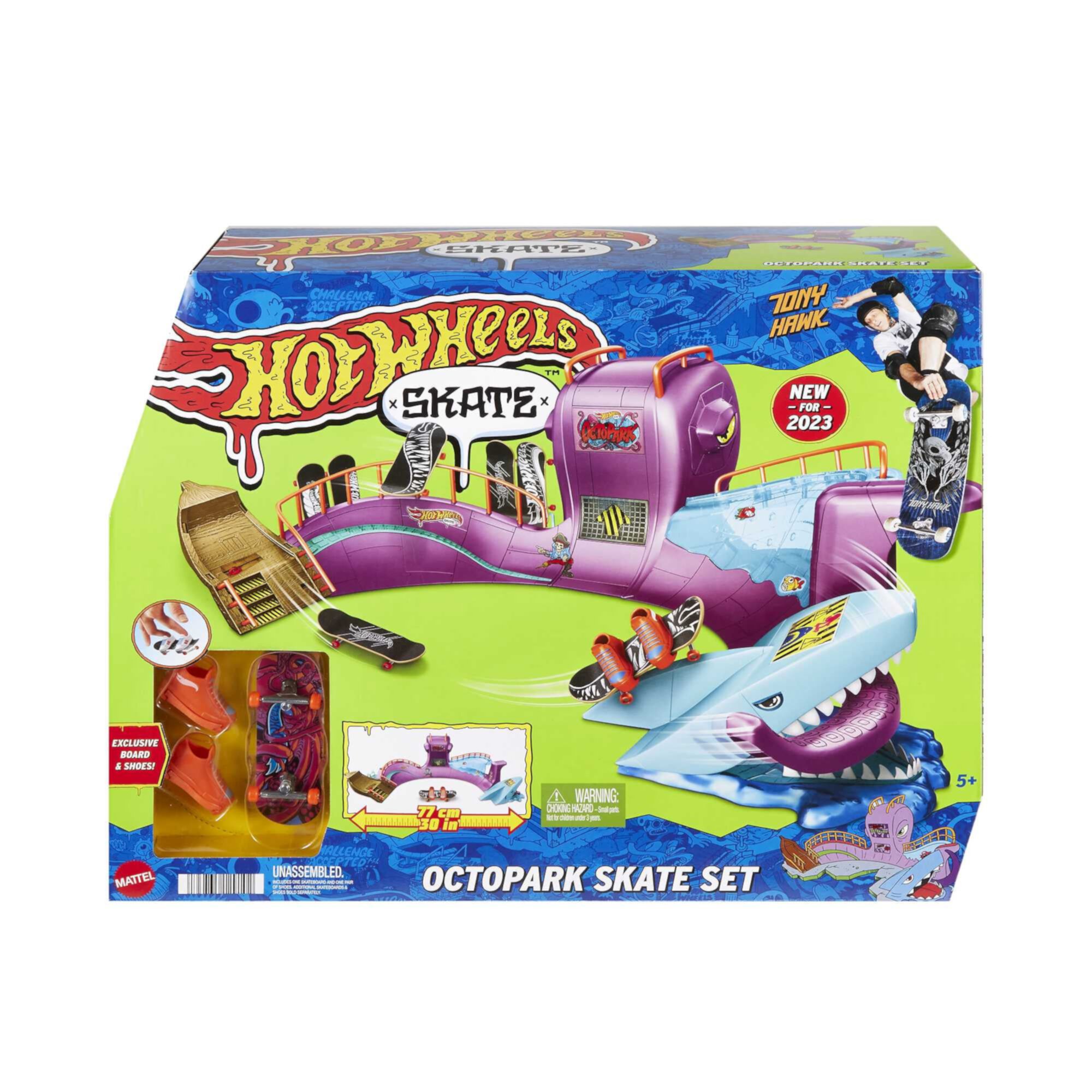 Hot Wheels Skate Octopark Playset, With Exclusive Fingerboard and Skate Shoes Hot Wheels