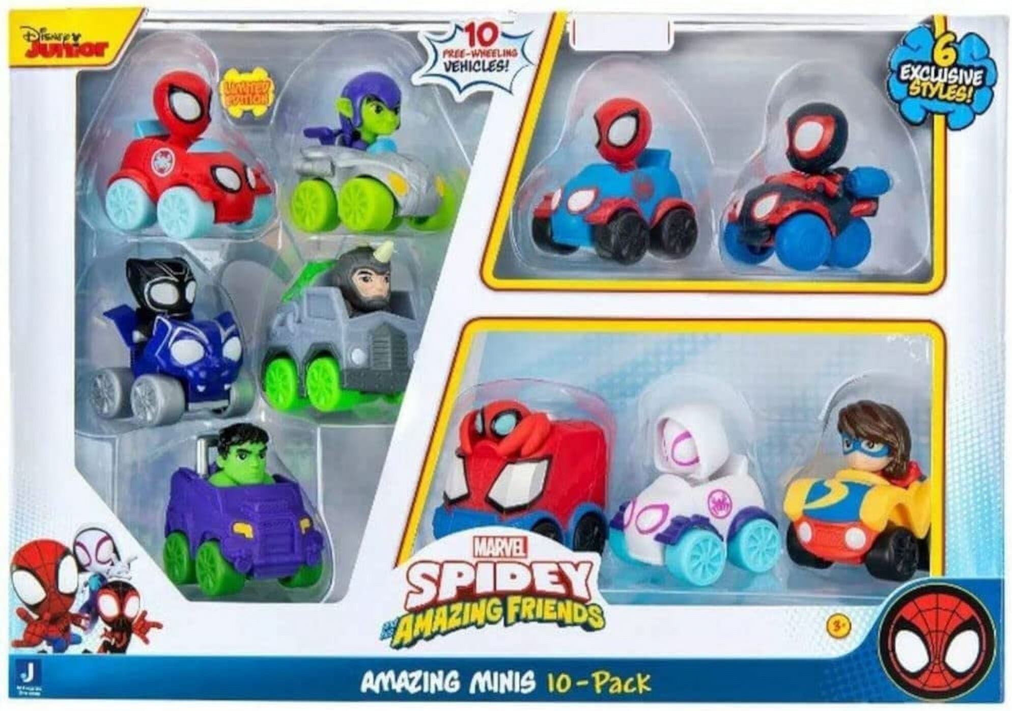 Marvel Spidey & His Amazing Friends Amazing Minis Vehicle 10-Pack Marvel