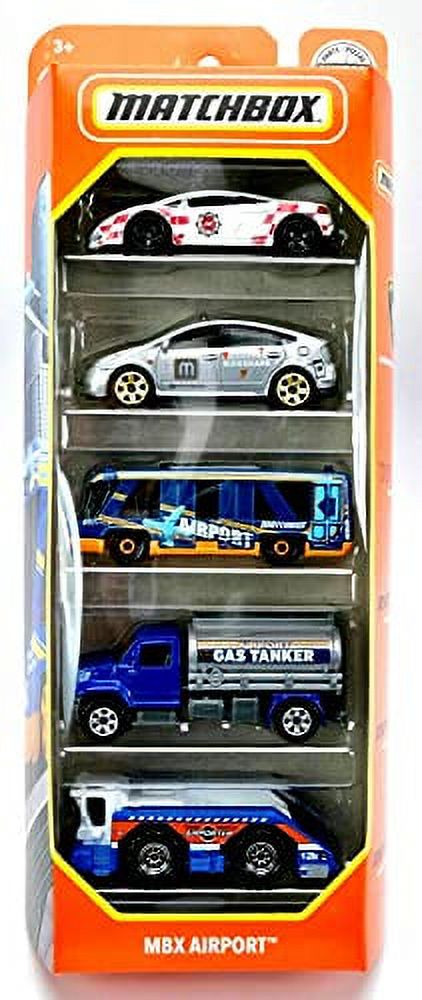 Matchbox 5 Pack MBX Airport 1:64 Scale Die-Cast Metal Vehicles Matchbox