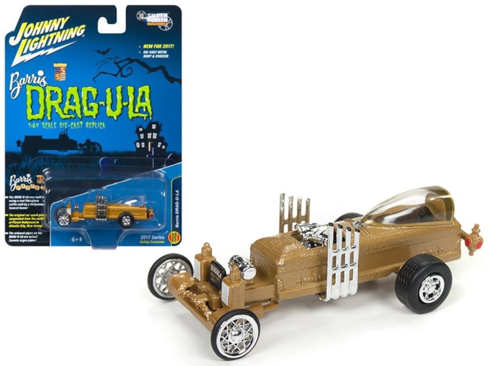 The Barris Dragula "Hobby Exclusive" 1/64 Diecast Model Car by Johnny Lightning Johnny Lightning