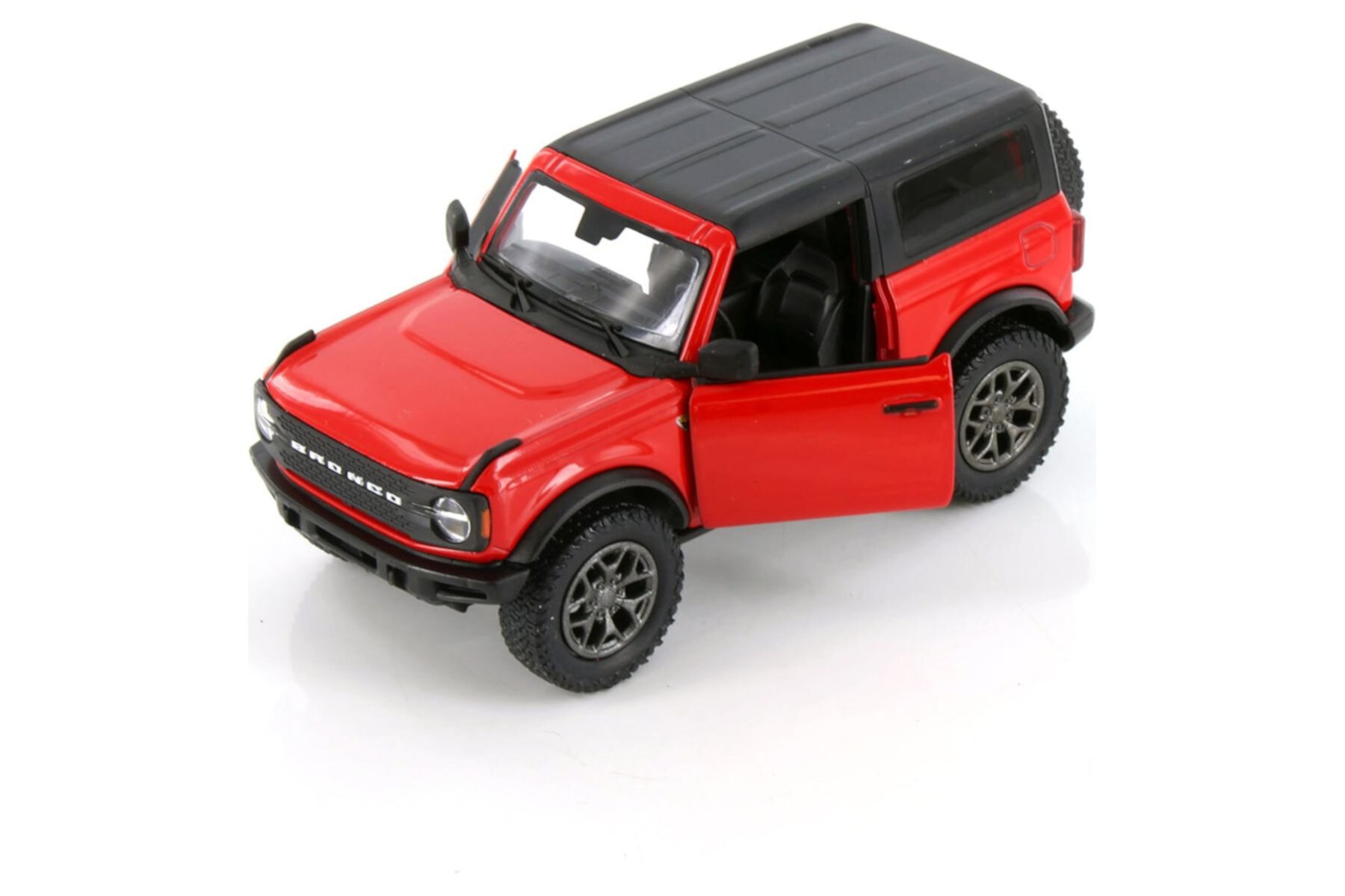 2022 Ford Bronco Closed Top, Red - Kinsmart 5438DA/B - 1/34 Scale Diecast Model Car KiNSMART