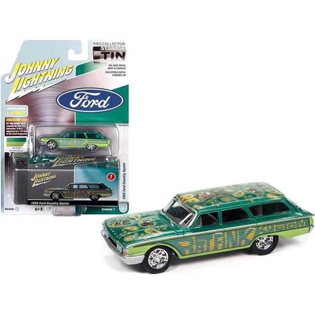 Johnny Lightning Pro Tin 1960 Ford Country Squire Rat Fink Green NEW 2021 Johnny Lightning