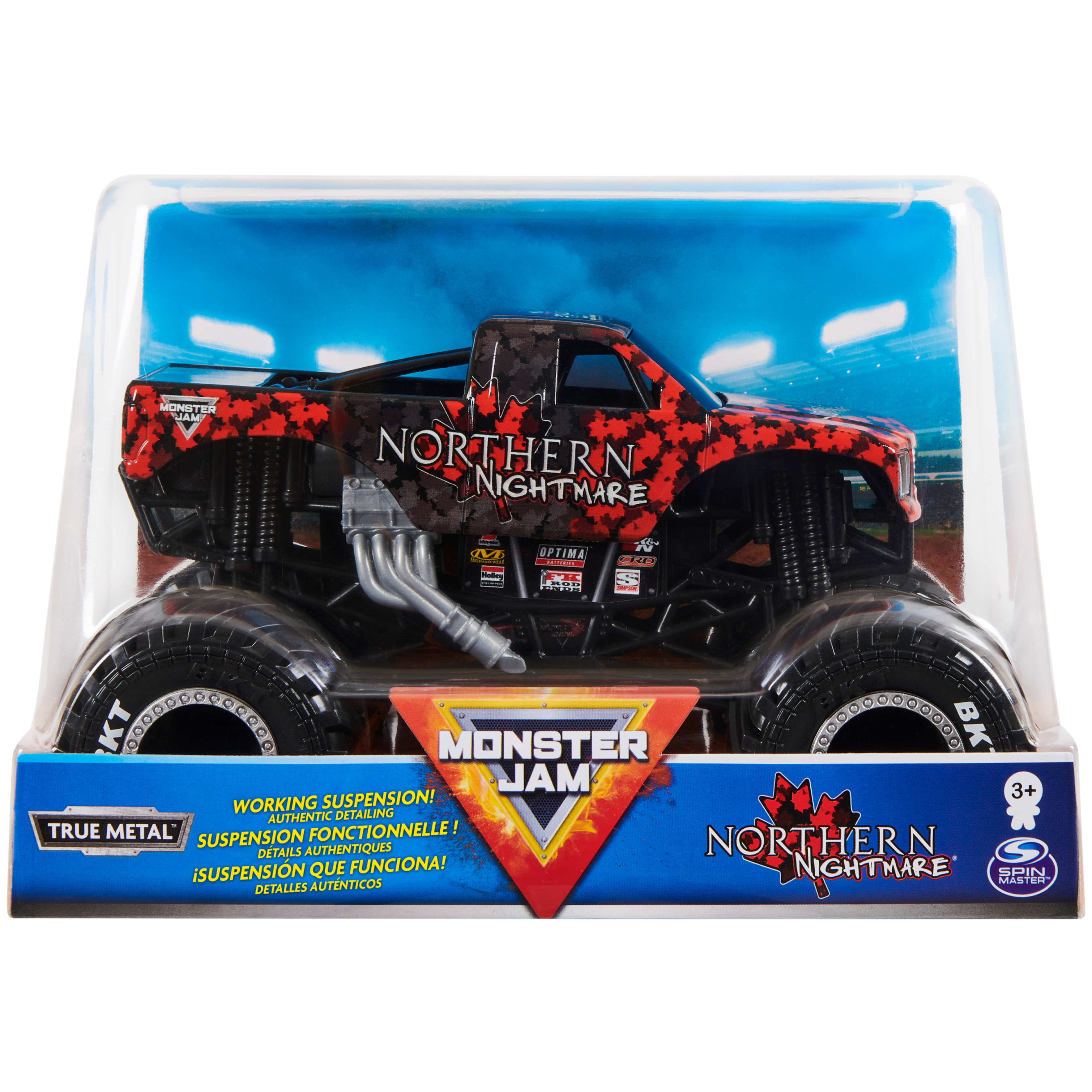 Monster Jam, Official Northern Nightmare Monster Truck, Die-Cast Vehicle, 1:24 Scale Monster Jam