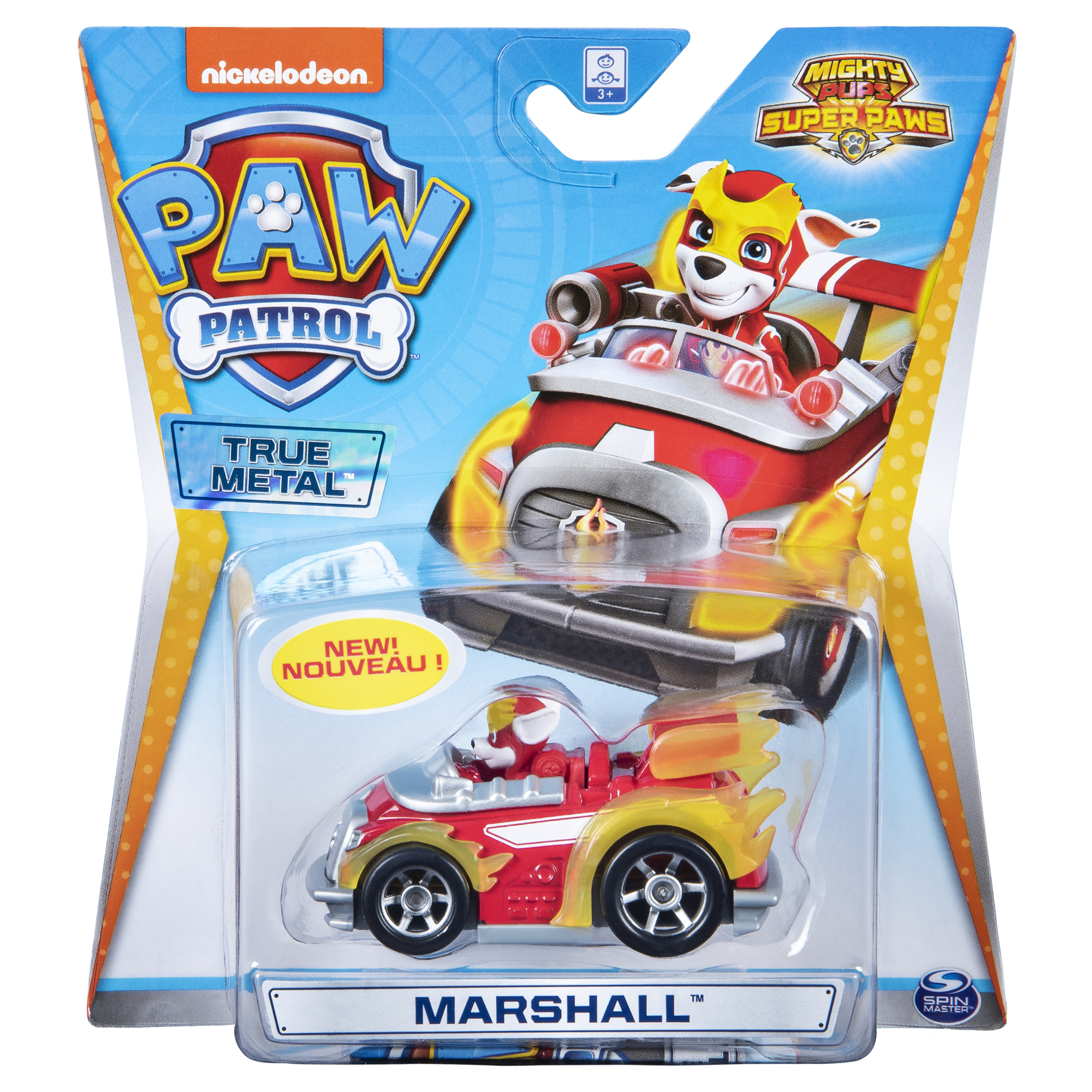 PAW Patrol, True Metal Mighty Marshall Super PAWs Collectible Die-Cast Vehicle, Mighty Series 1:55 Scale Paw Patrol