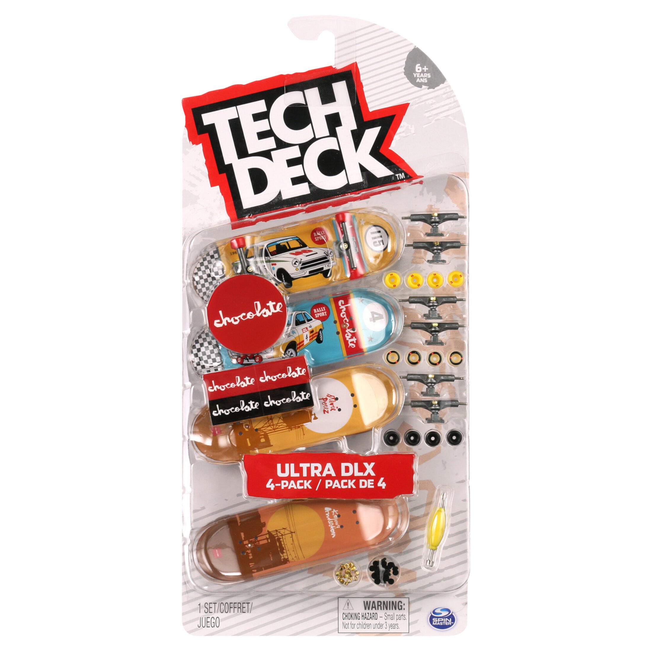 TECH DECK Chocolate Skateboards 2020 Ultra DLX 4-Pack Fingerboards Tech Deck