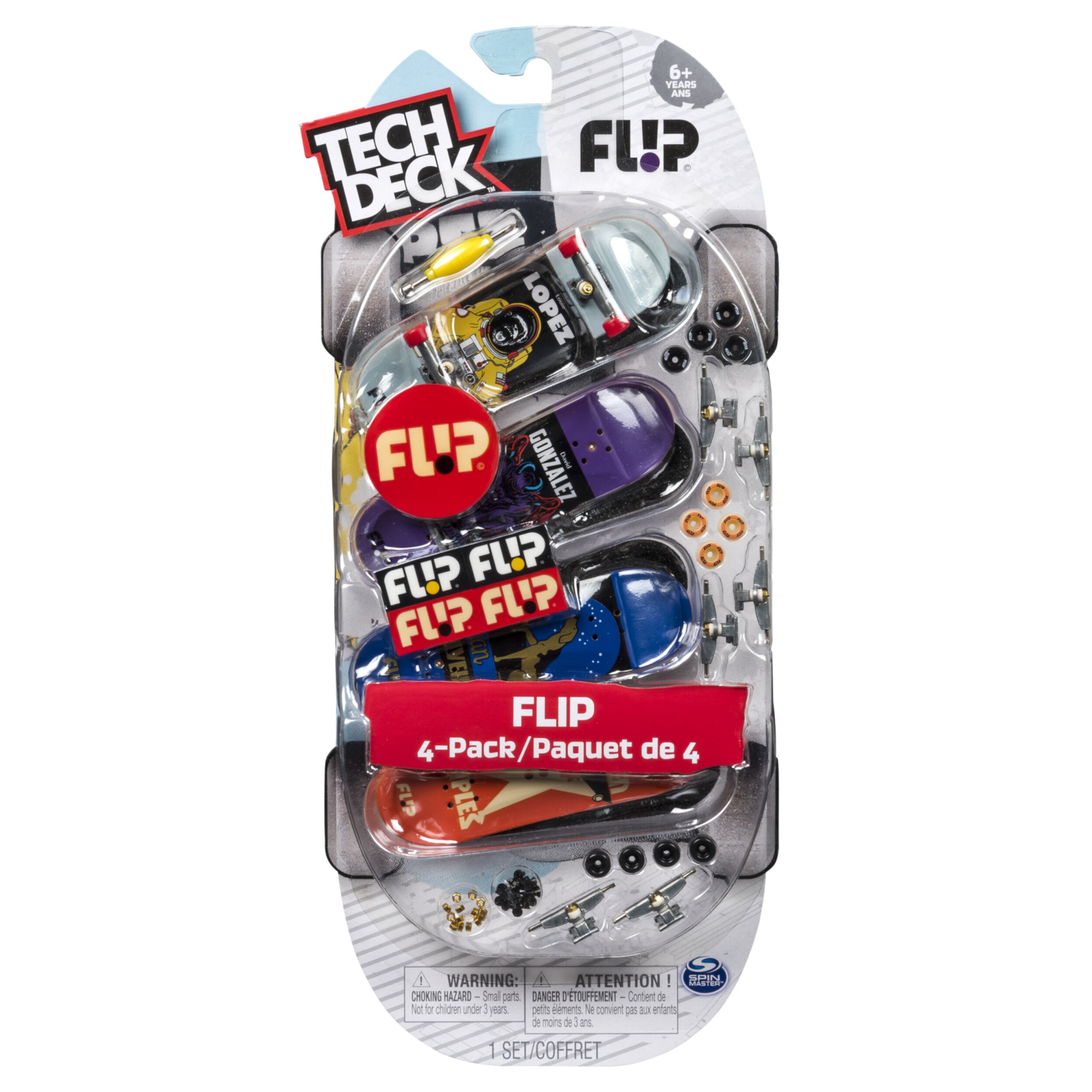 Tech Deck - 96mm Fingerboards - 4-Pack - Flip Tech Deck