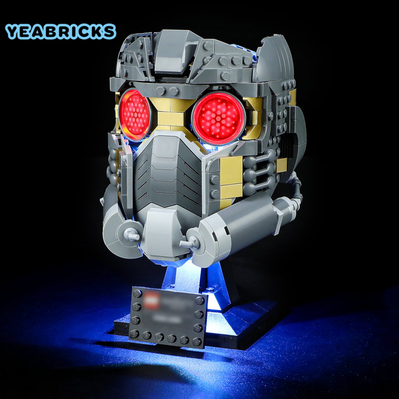 YEABRICKS LED Lighting Kit Compatible with LEGO Star-Lord's Helmet 76251 Building Toy Set(Not Include the Model) Lightailing