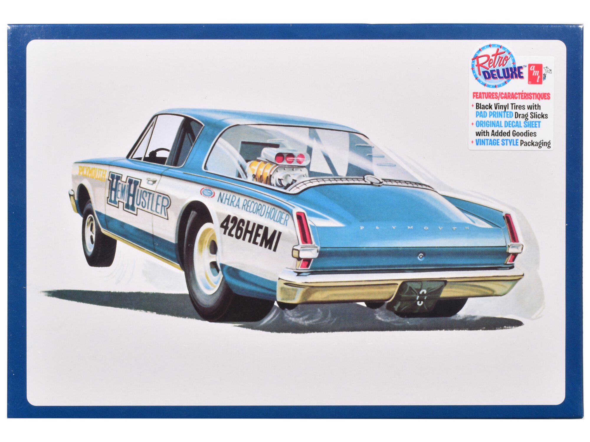 1966 Plymouth Barracuda Funny Car "Hemi Hustler" (Skill 2) 1/25 Plastic Model Kit by AMT AMT