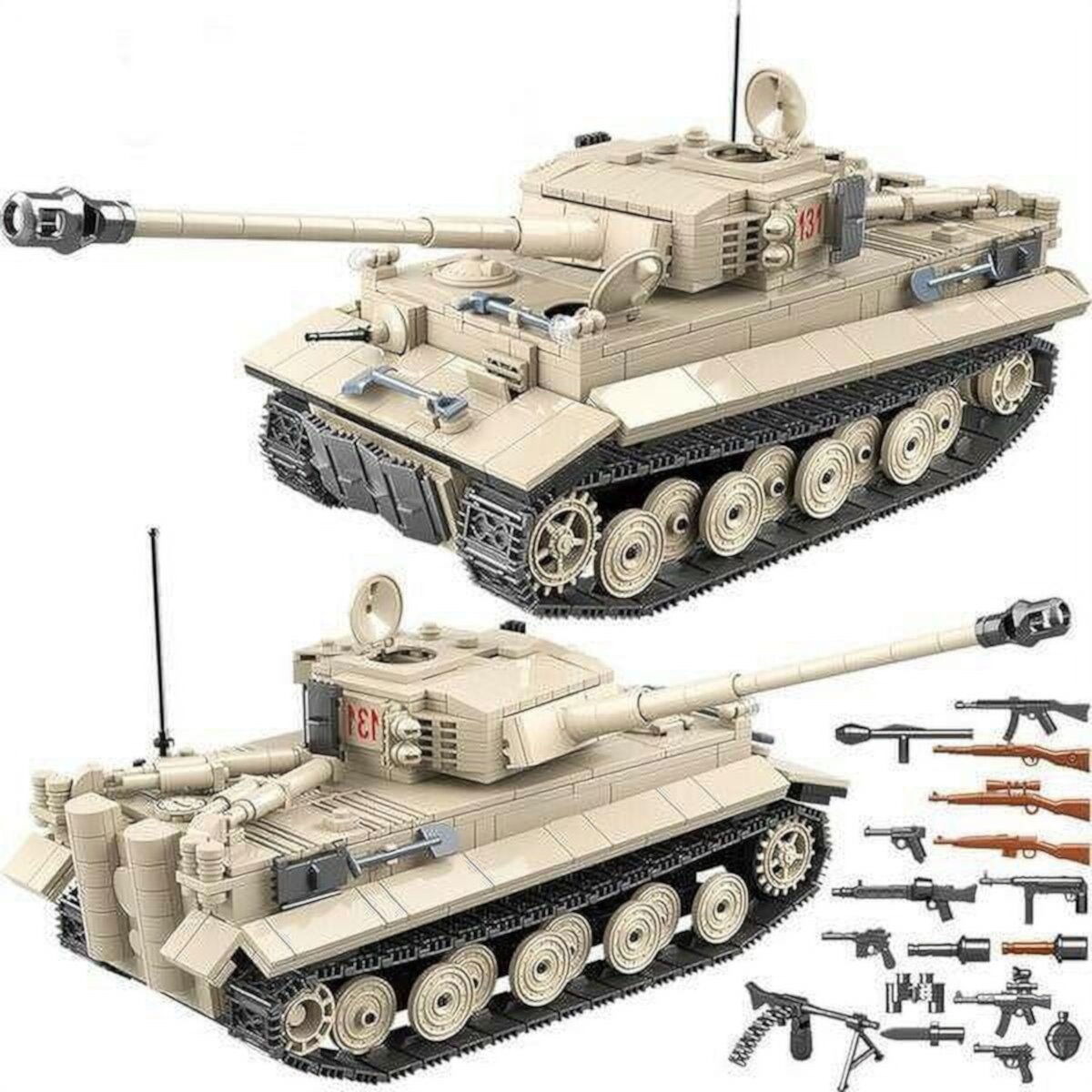 Tank Tiger 131 Building Blocks Model Brick Building Toy Set General Jim's Toys & Bricks