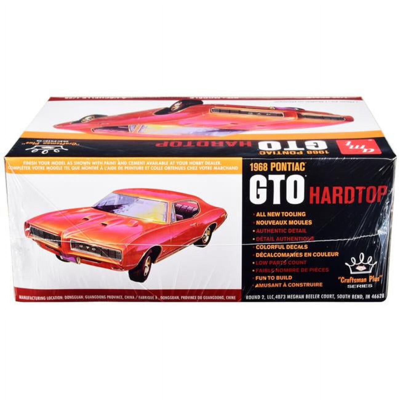 AMT Model Kit Skill 2 1968 Pontiac GTO Hardtop Craftsman With New Tooling AMT