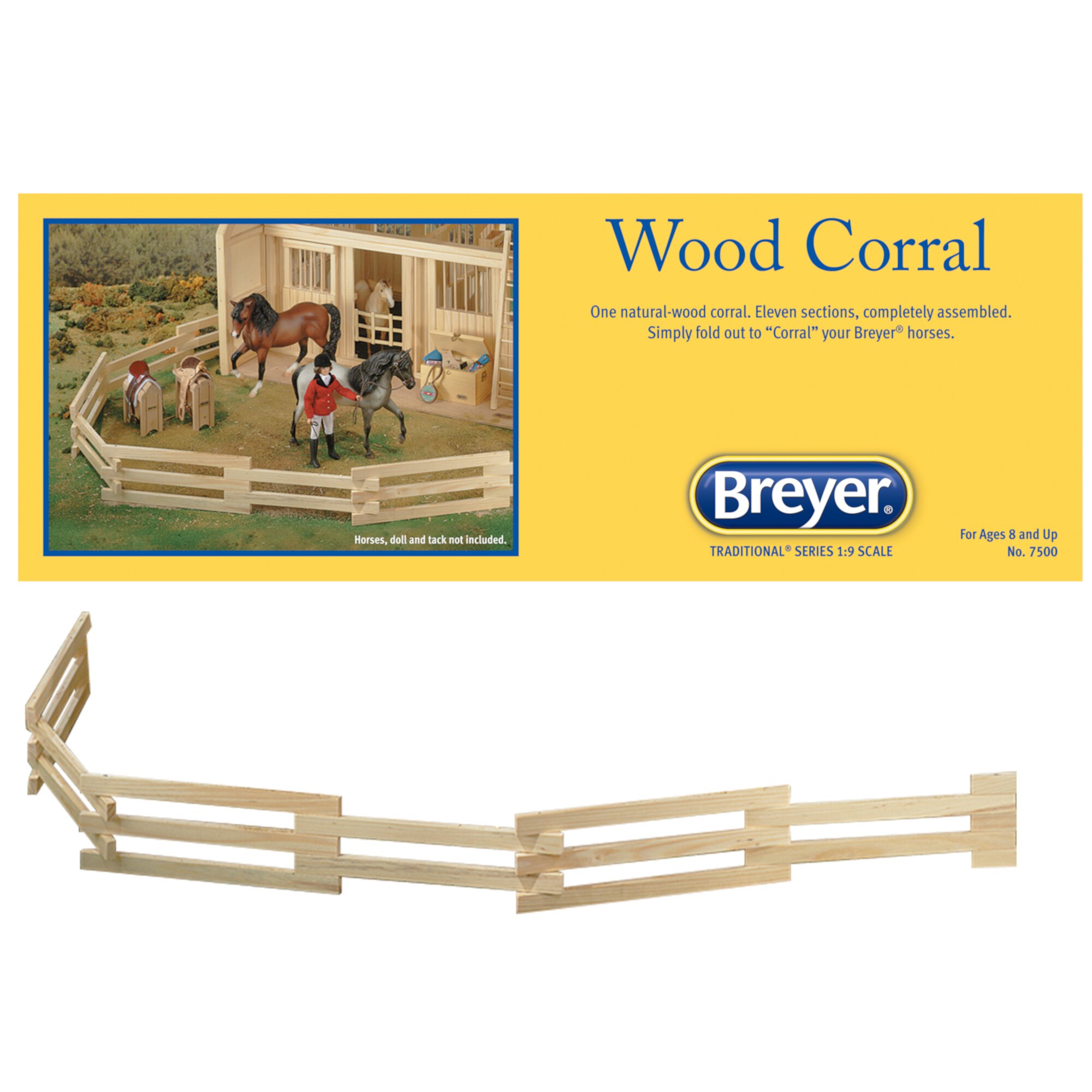 Breyer Traditional Wood Corral Fencing Accessory Toy for Horses BREYER