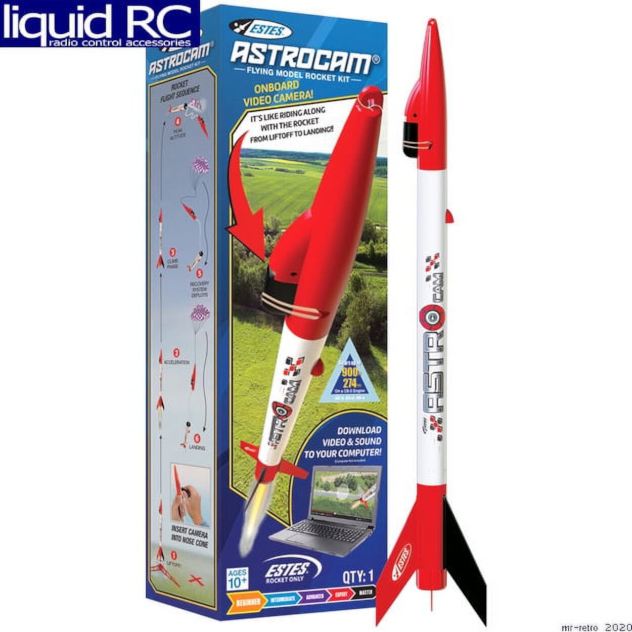 Estes Rockets EST7308 Astrocam Kit Camera Rocket Skill Level 1 Beginner Estes