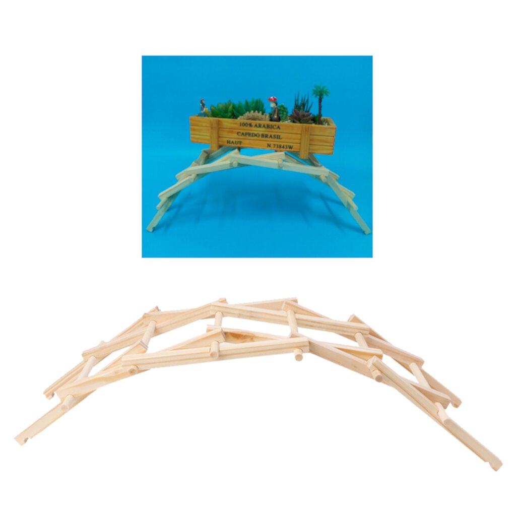 Da Vinci Bridge Pathfinders Wood Construction Model Kit Building Blocks Kids Toy JAJITEC