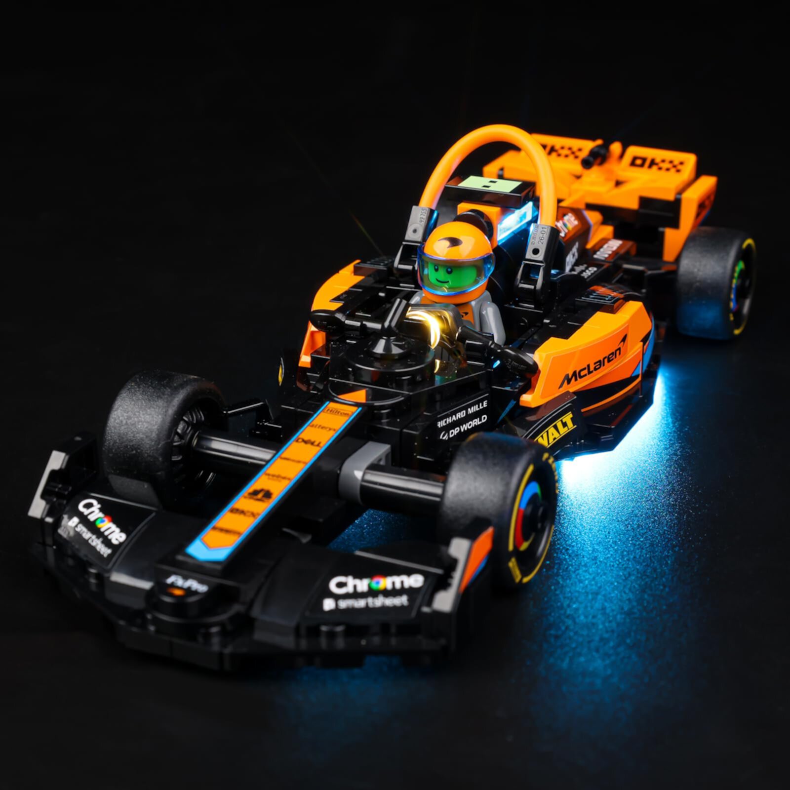 Kyglaring LED Light Kit for Lego Speed Champions 2023 McLaren Formula 1 Race Car Toy (No Model)-The Lighting Set Compatible with LEGO Racing Vehicle 76919 (Classic Version) KYGLARING