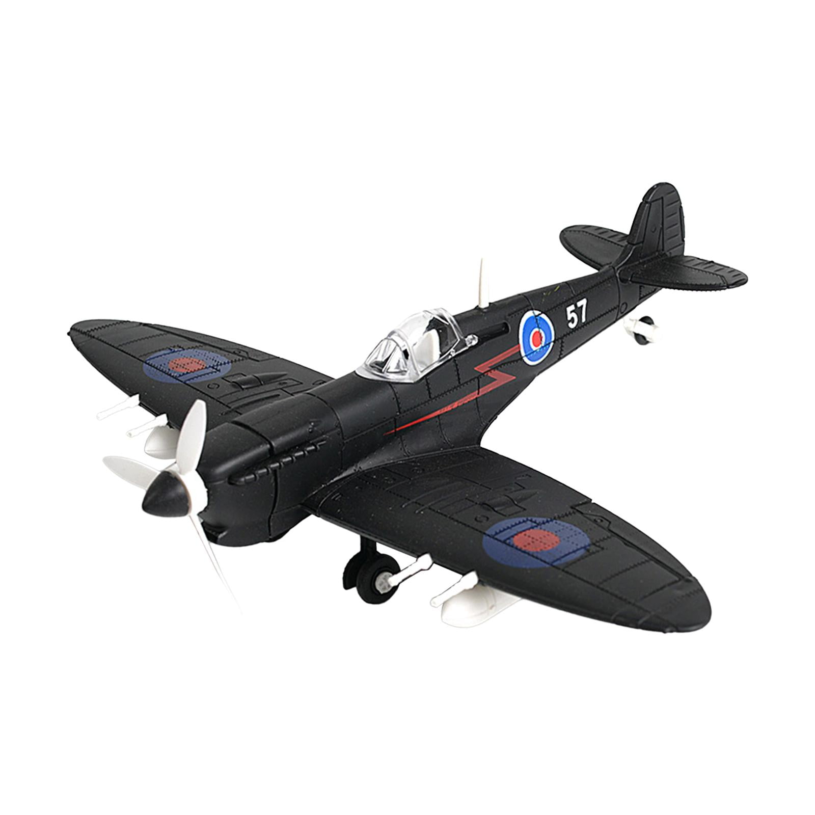 1:48 Scale British Fighter Building Kits DIY Airplane Birthday Gift Table Decor Ornament Boy Toys for Kids Adults 3D Puzzles MERIGLARE