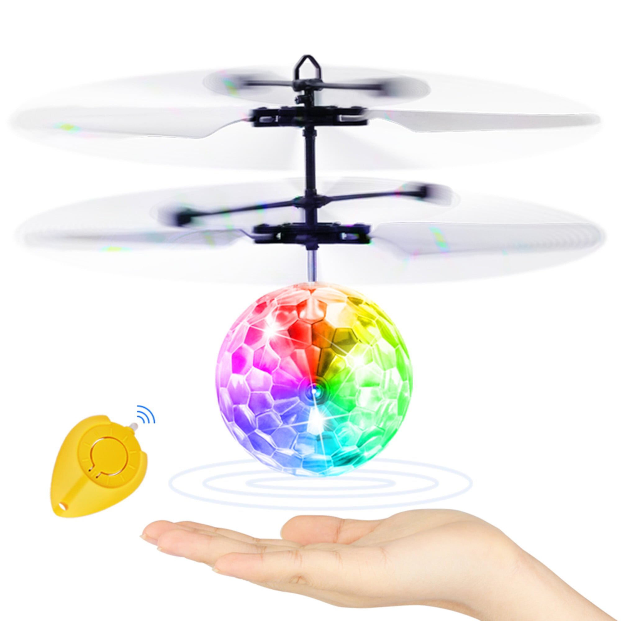 Growsly Hover Flying Ball RC Toys for 3-10 Years Old Kids Boys Girls Gifts Rechargeable Light up Ball Drone Infrared Induction Helicopter Growsly