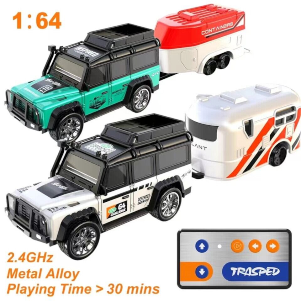 Mini Alloy Off-Road RC Car for Kids 6+: 1:64 Scale 2.4Ghz Remote Control Car Toys Strip Lights, USB Rechargeable - Ideal Festive Gift for Kids, Perfect Playtime Companion HGPS