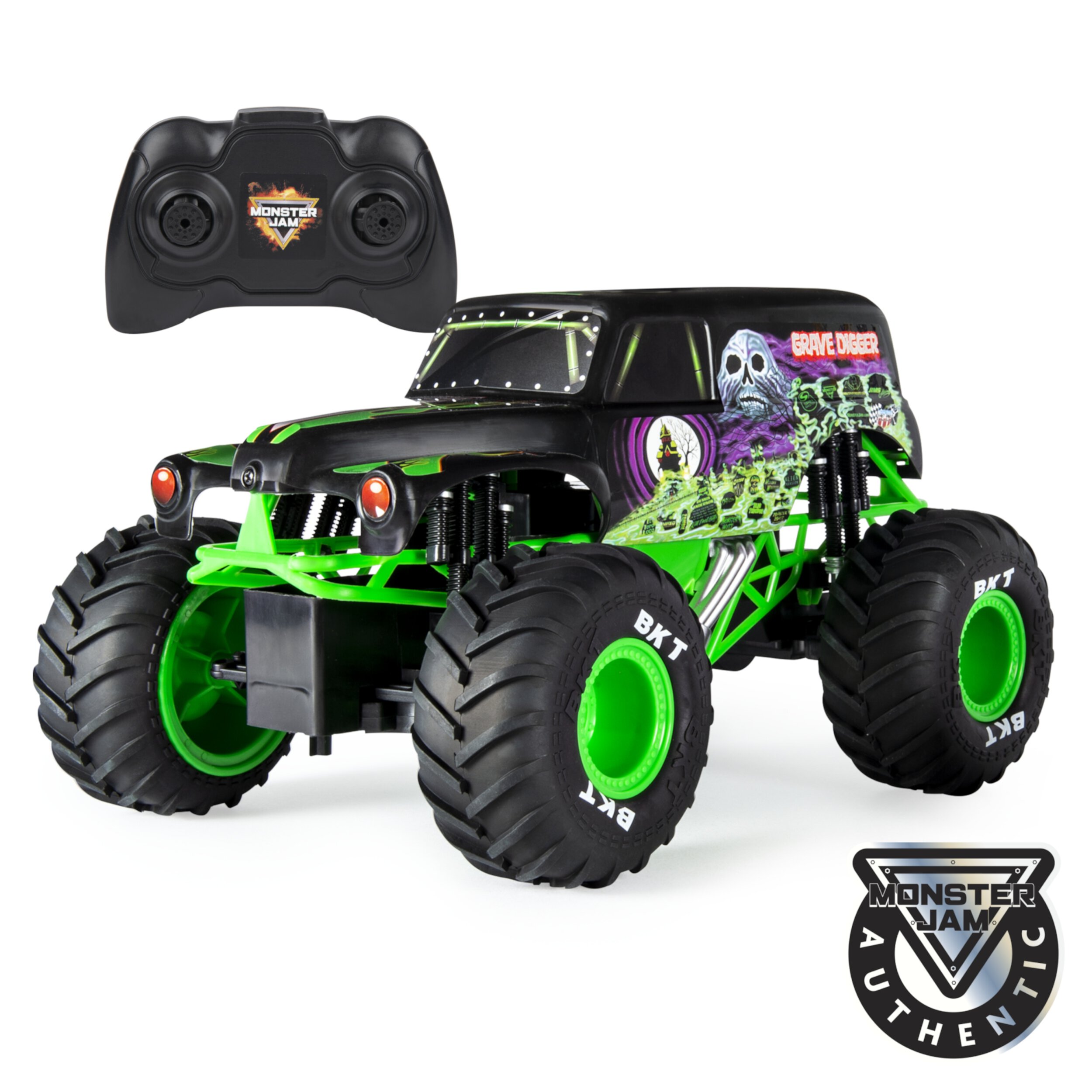 Monster Jam, Official Grave Digger Remote Control Truck 1:15 Scale, 2.4GHz Monster Jam