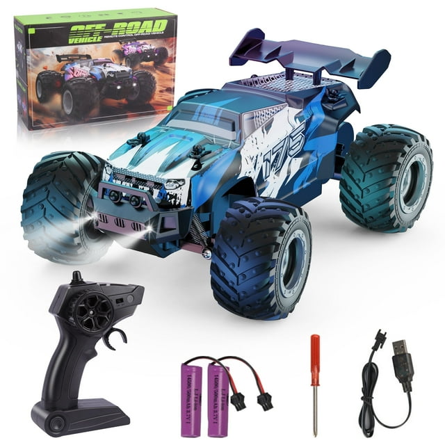 UUGEE Remote Control Car, RC Cars for Boys, 1:18 Scale High Speed off Road Monster Trucks with Lights, Christmas Gifts for Kids UUGEE