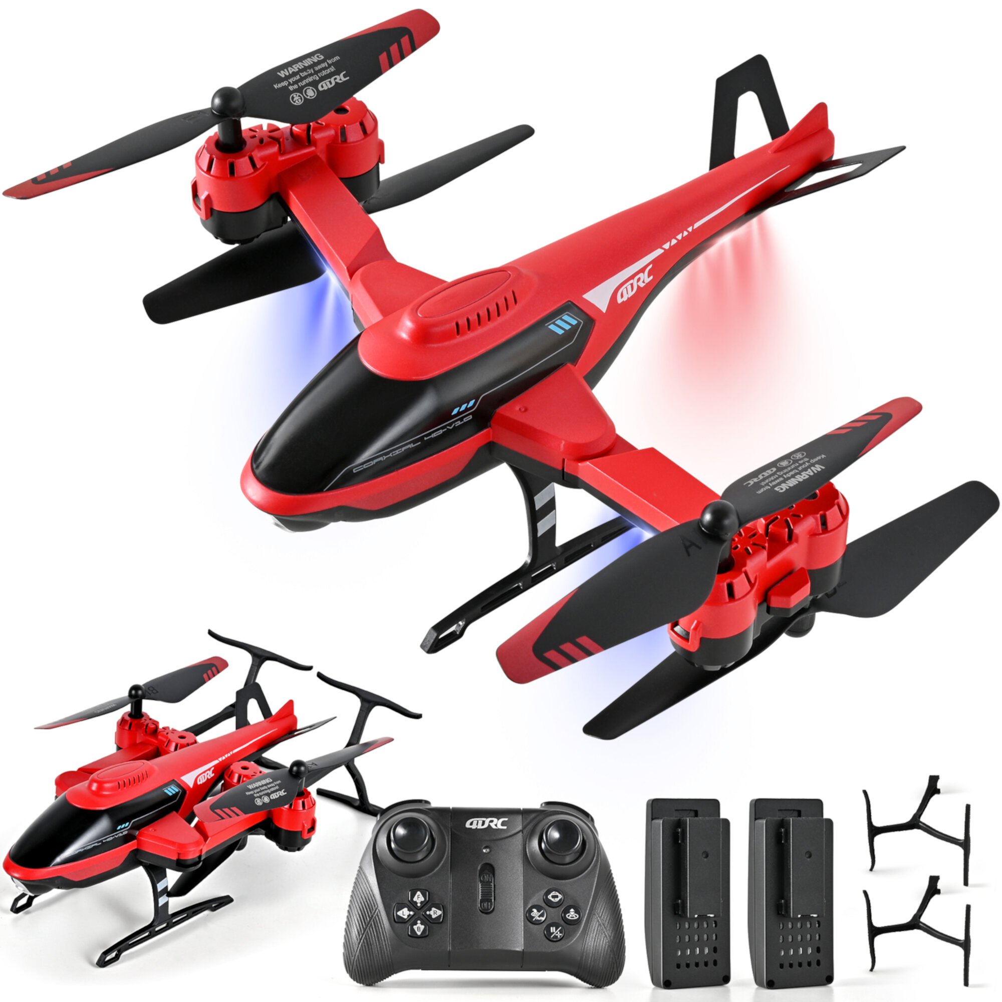 RC Helicopter - Remote Control Helicopter for Adults. RC Plane with Altitude Hold, Light, 2 Rechargeable Batteries for Kids and Beginners Topfox