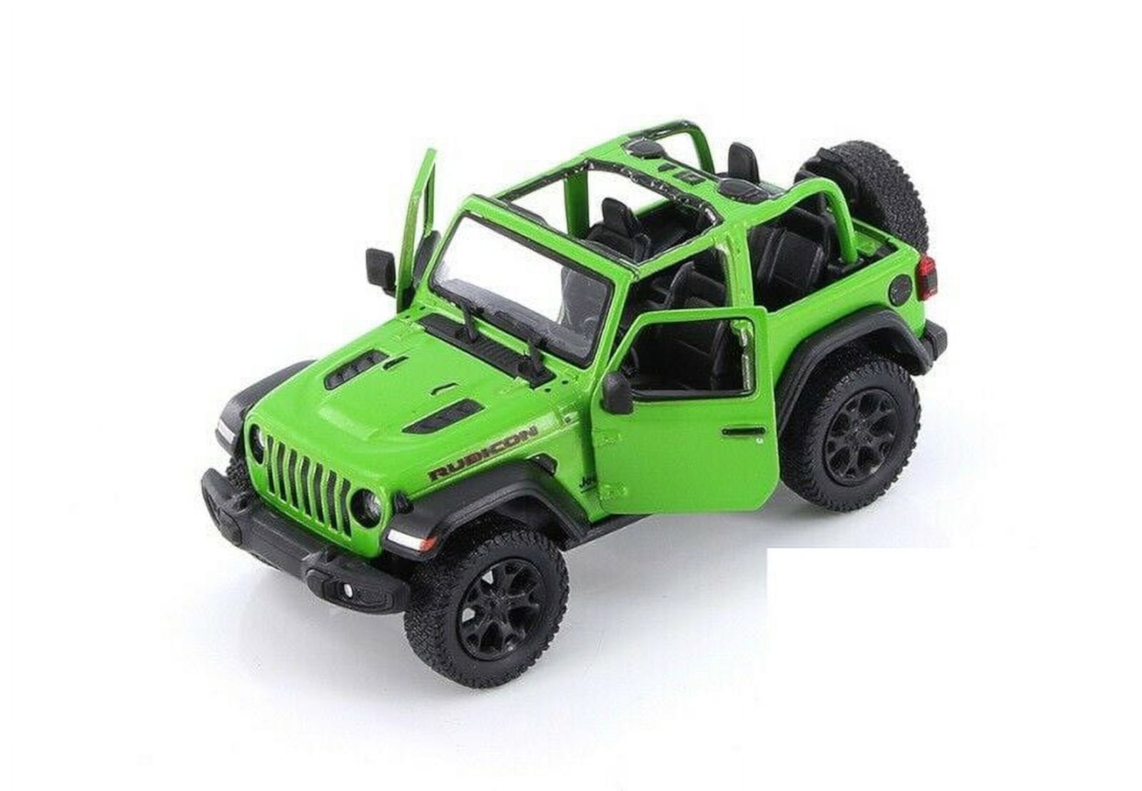 5" Kinsmart 2018 Jeep Wrangler Rubicon No Hard Top Diecast Model Toy Car 1:34 Green KiNSMART