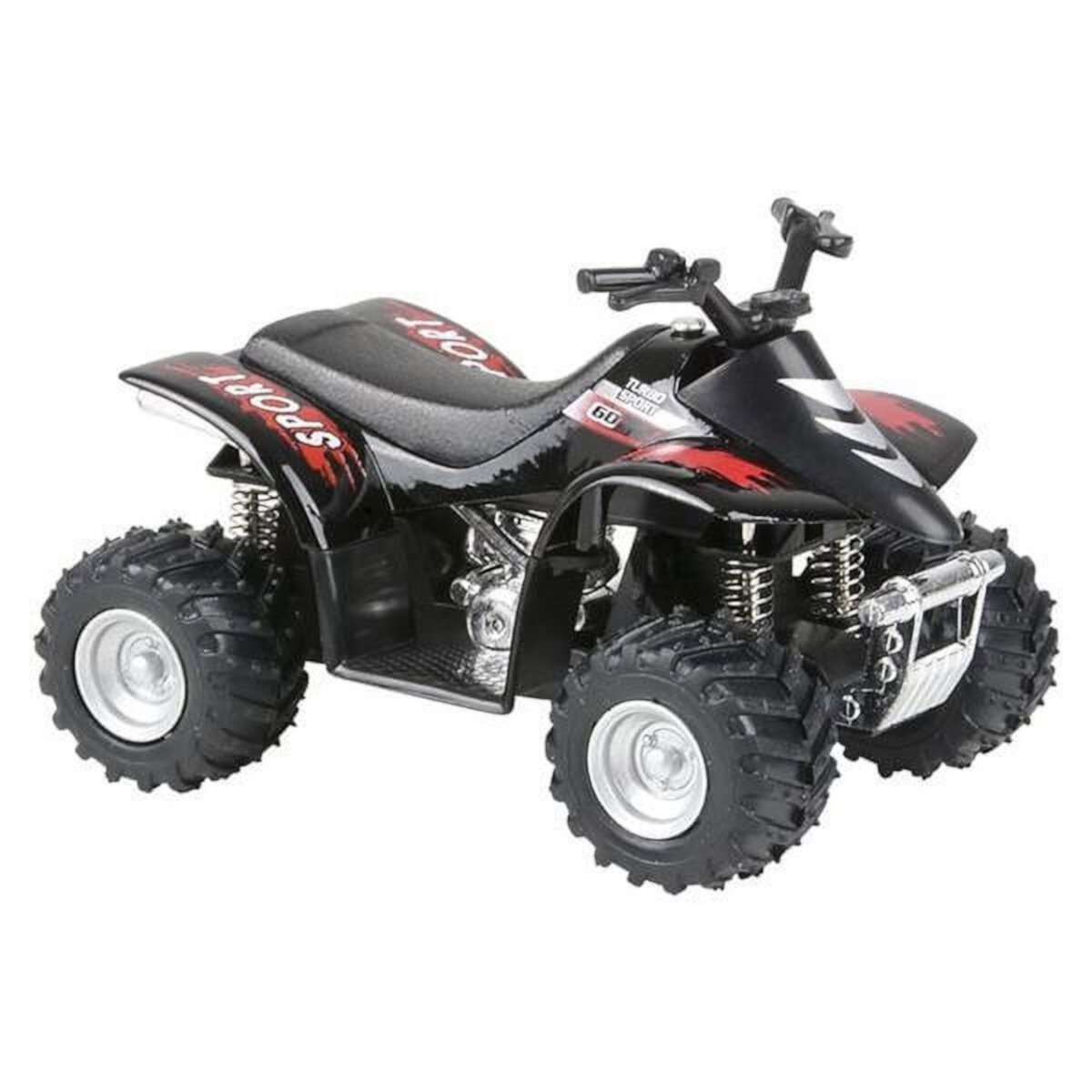 Rhode Island Novelty - Pull Back Die-Cast Vehicle - SMART ATV QUAD (Black)(3.75 inch) Rhode Island Novelty