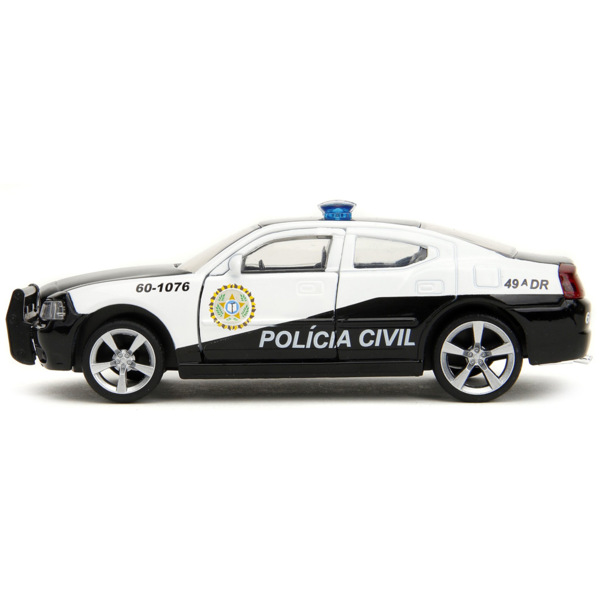 2006 Dodge Charger Police Black and White "Policia Civil" "Fast & Furious" Series 1/32 Diecast Model Car by Jada JADA TOYS