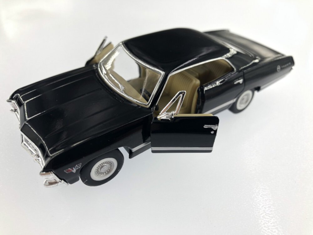 5" Kinsmart Chevy 1967 Chevrolet Impala Diecast Model Toy Car 1:43 Black KiNSMART