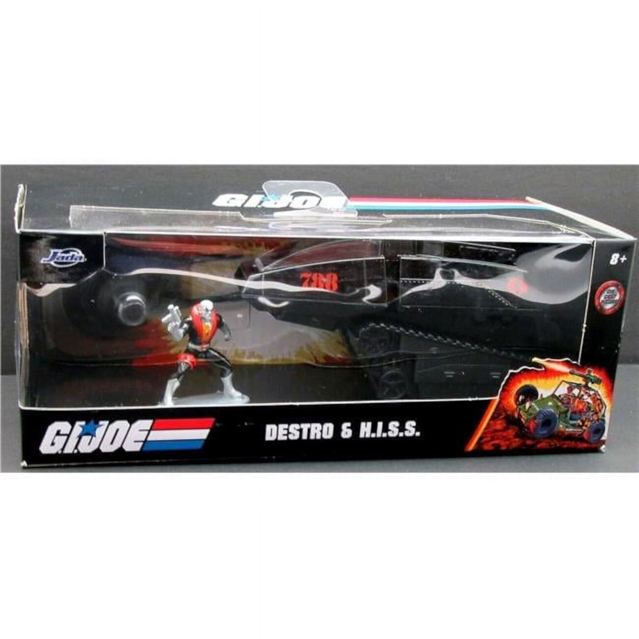 G.I. Joe 1:32 H.I.S.S. Die-Cast Car & 1.65" Destro Figure, Toys for Kids and Adults JADA TOYS