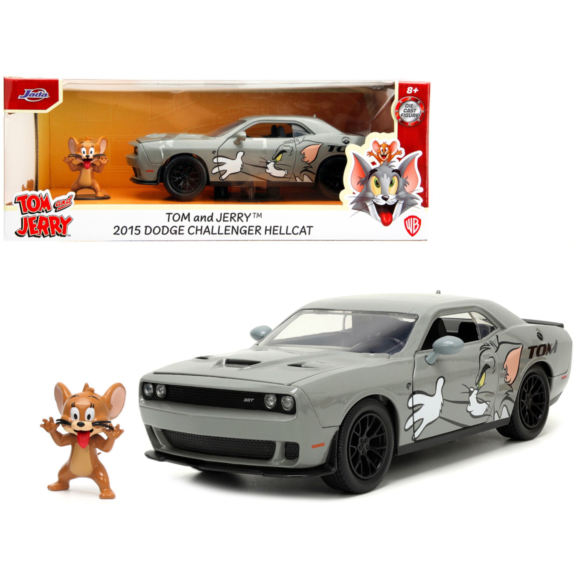 JADA TOYS - DODGE Challenger Hellcat- with Jerry Figure - 2015 - 1/24 JADA TOYS