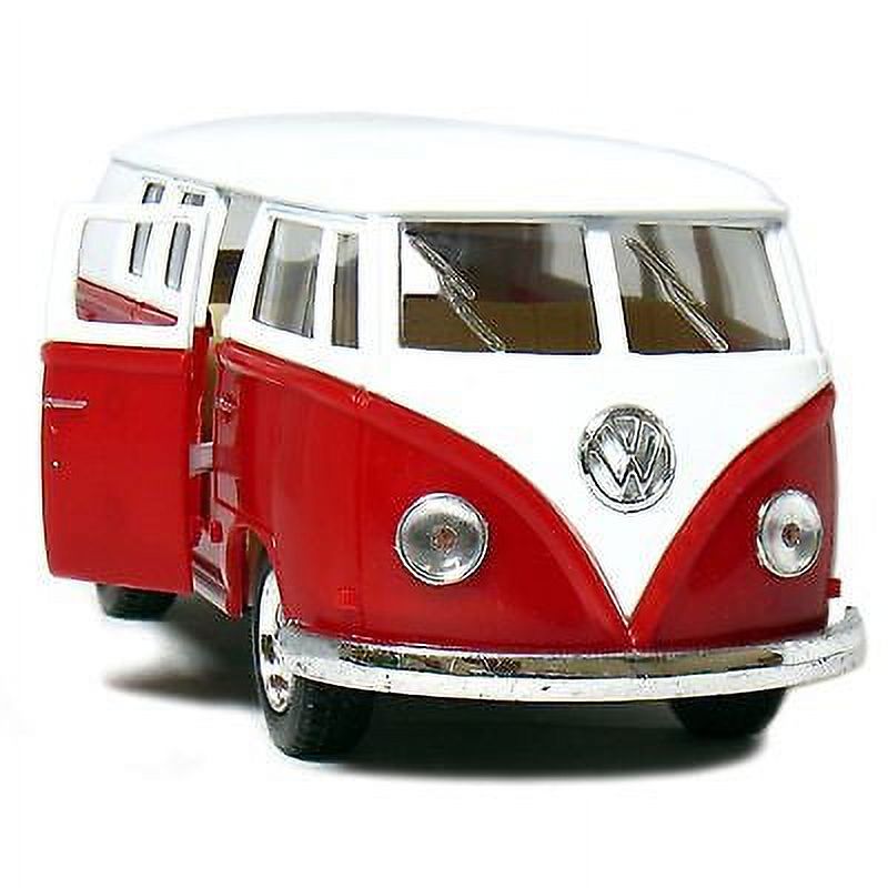 5" Kinsmart Classic 1962 Volkswagen Bus Van Diecast Model Toy 1:32 VW- Red KiNSMART