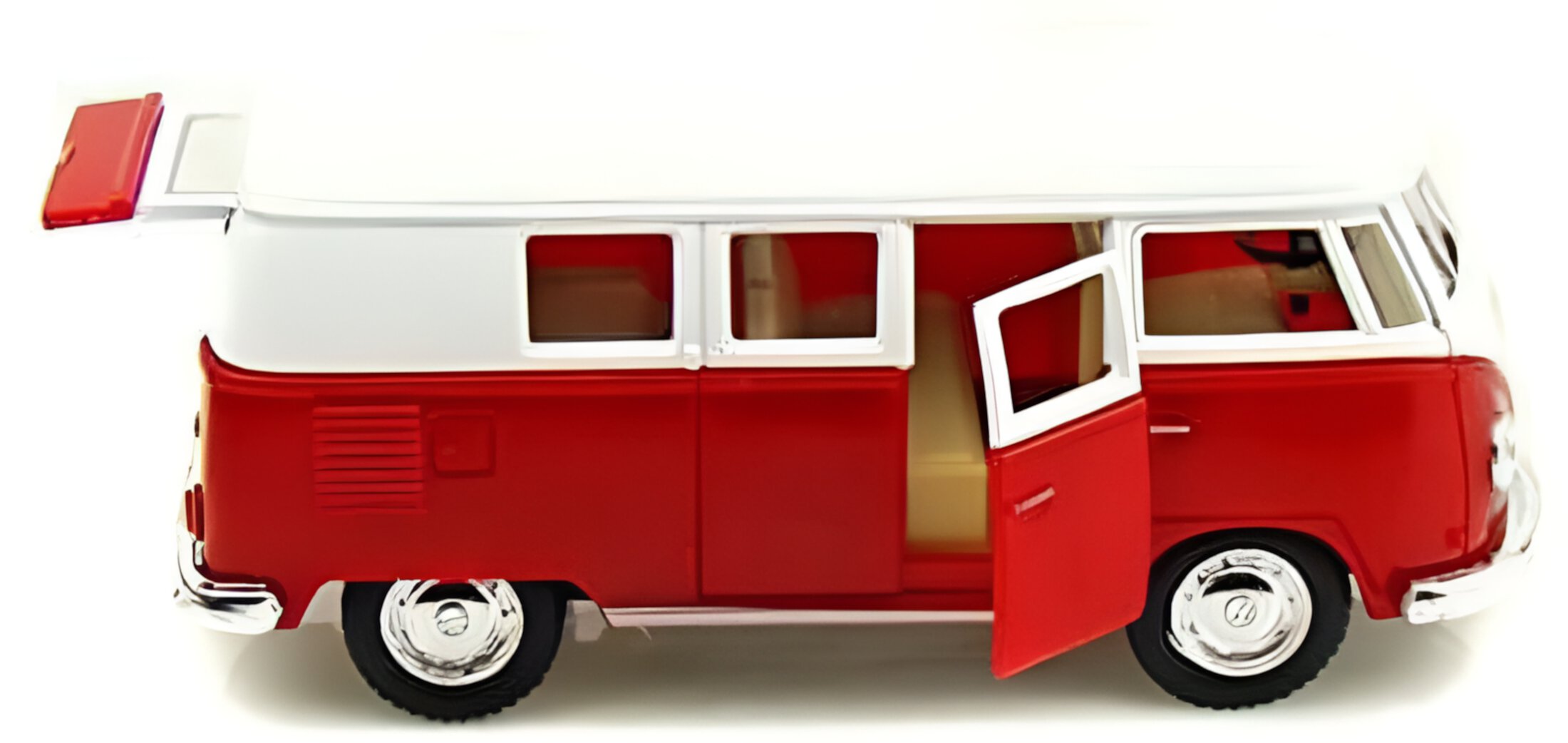 5" Kinsmart Classic 1962 Volkswagen Bus Van Diecast Model Toy 1:32 VW- Red KiNSMART