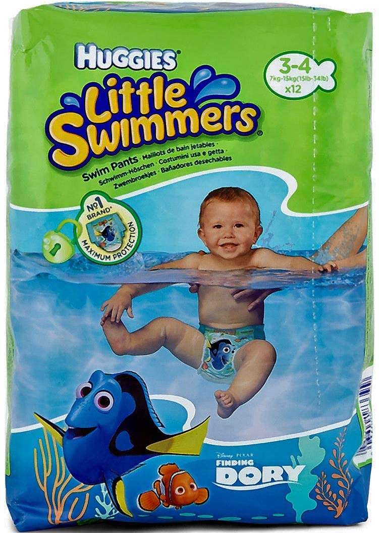 Huggies Little Swimmers Disposable Swim Pants, Small (15lb-34lb.),12-Count Huggies