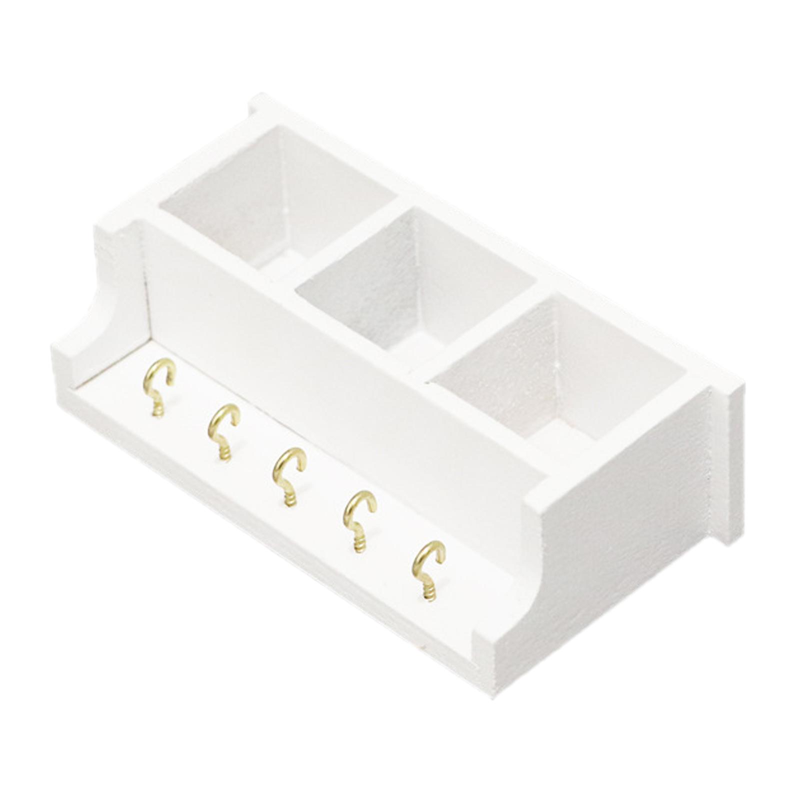 1/12 Scale Miniature Dollhouse Storage Shelf Accessory Dollhouse Furniture Ornaments Decoration Craft DIY Toys Display Model White Tnarru