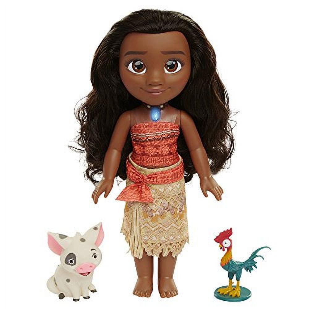 Disney Princess Moana 14 Inch Singing Doll Includes Animal Friends Pua and Heihei, for Children Ages 3+ Disney Princess