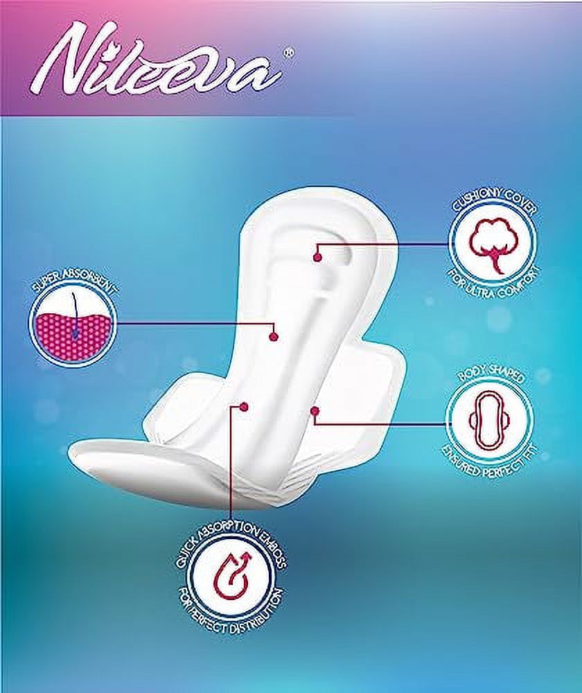 Nileeva Care Individually Wrapped (Regular) Maxi Sanitary Napkins, with Wings Super Value (504 Pads = 14 Pads/Pack X 36 Packs) Bulk Buy TeviRoom