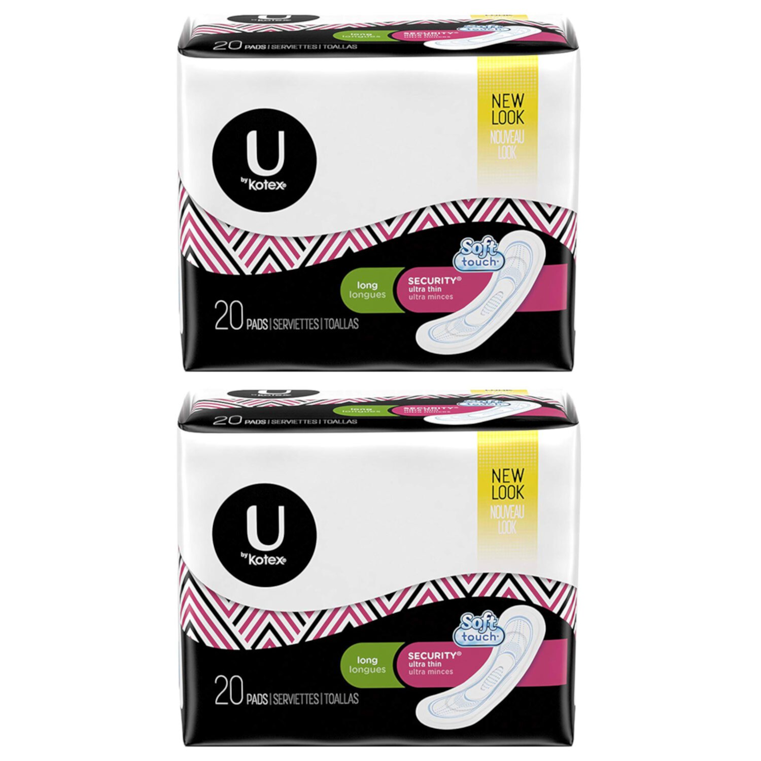 (2 Pack) Kotex Ultra Thin Long Pads, 20 ct Kotex