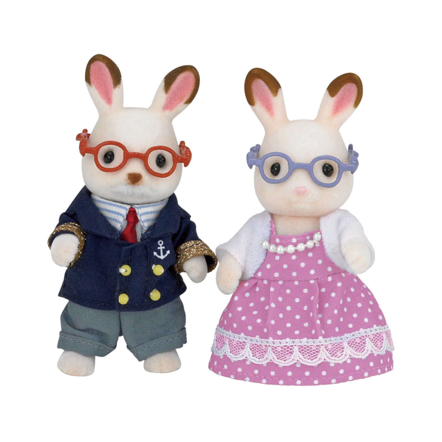 Calico Critters Hopscotch Rabbit Grandparents, Set of 2 Collectible Doll Figures Calico Critters