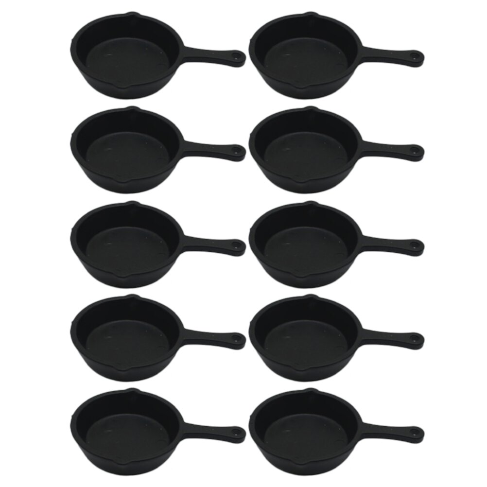 Hemoton 10Pcs Mini Frying Pans Simulation Cooking Pan Models Miniature Kitchen Gadgets Hemoton