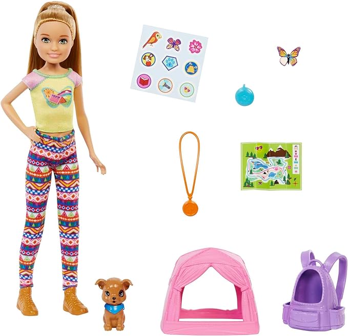 Barbie It Takes Two Stacie Doll & Accessories Camping Playset NEW Barbie