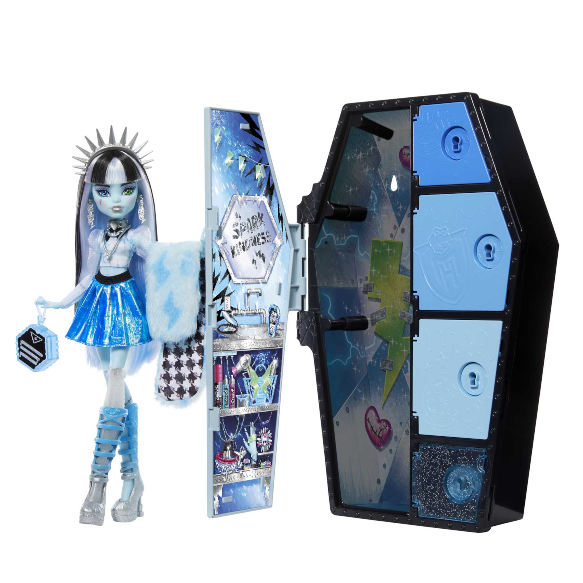 Monster High Doll, Frankie Stein, Skulltimate Secrets: Fearidescent, Multicolor Monster High