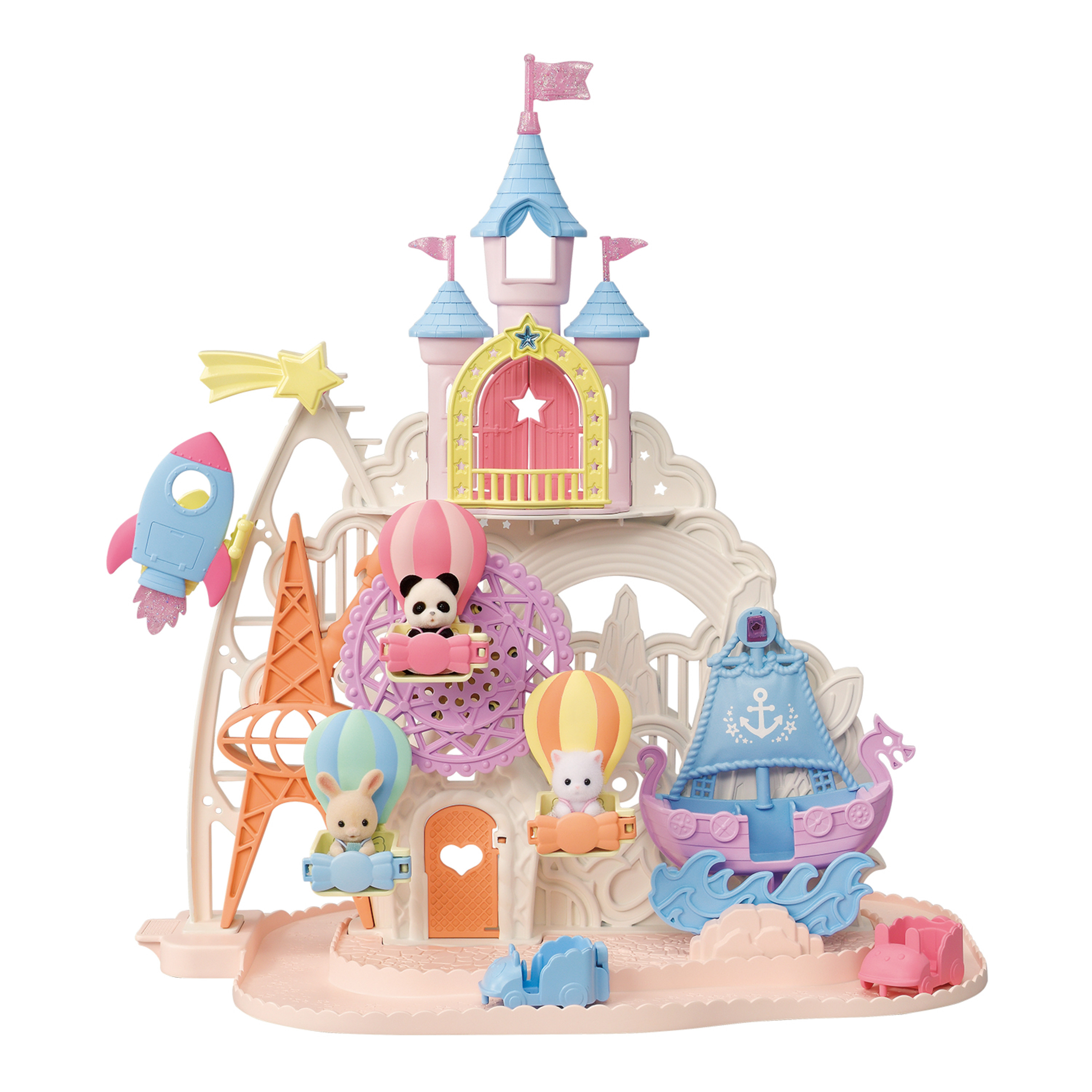 Calico Critters Baby Amusement Park, Dollhouse Playset with 3 Collectible Doll Figures Calico Critters