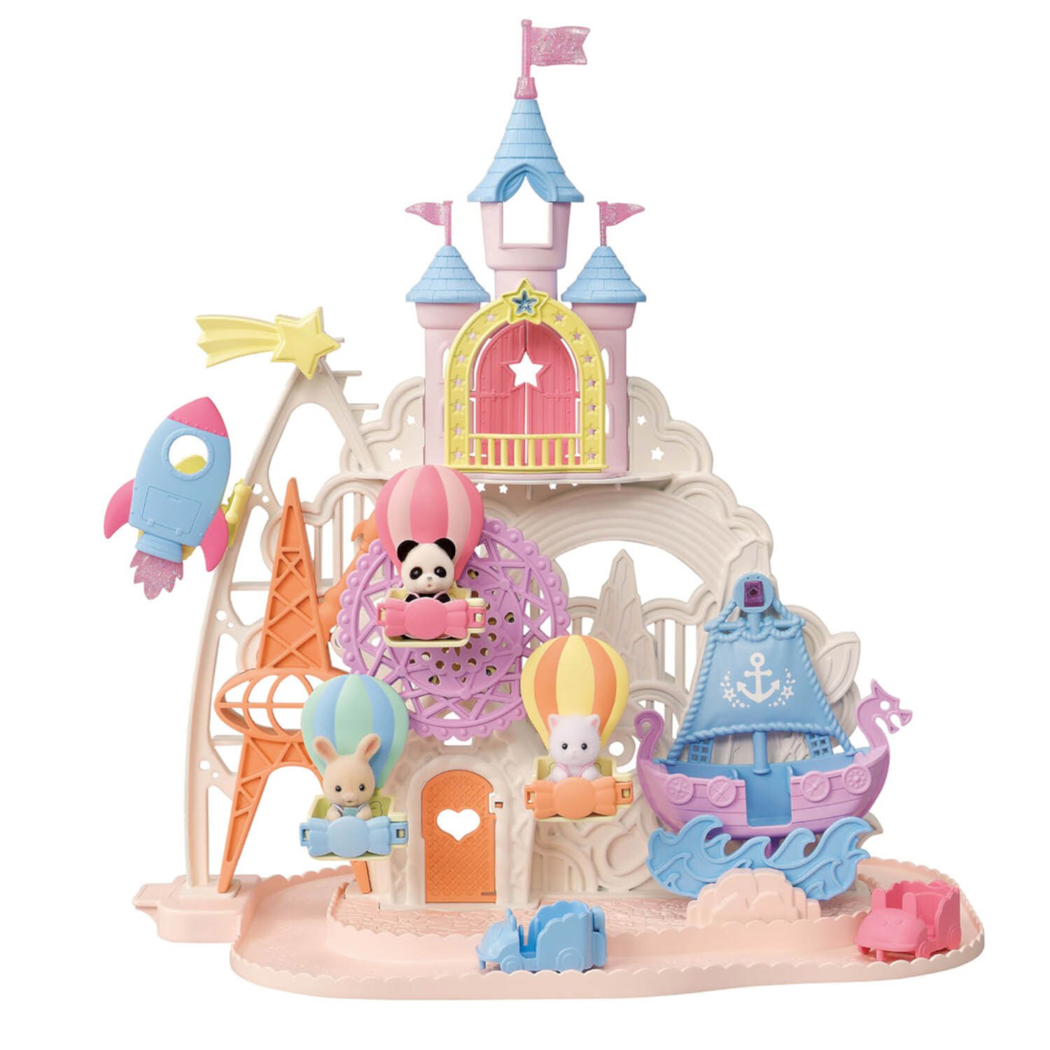 Calico Critters Baby Amusement Park, Dollhouse Playset with 3 Collectible Doll Figures Calico Critters