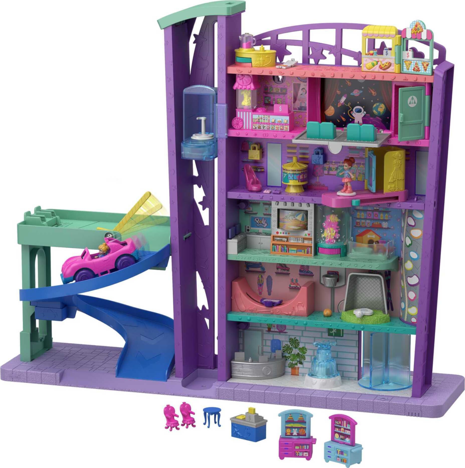 Polly Pocket Pollyville Mega Mall Playset With Themed Accessories Polly Pocket