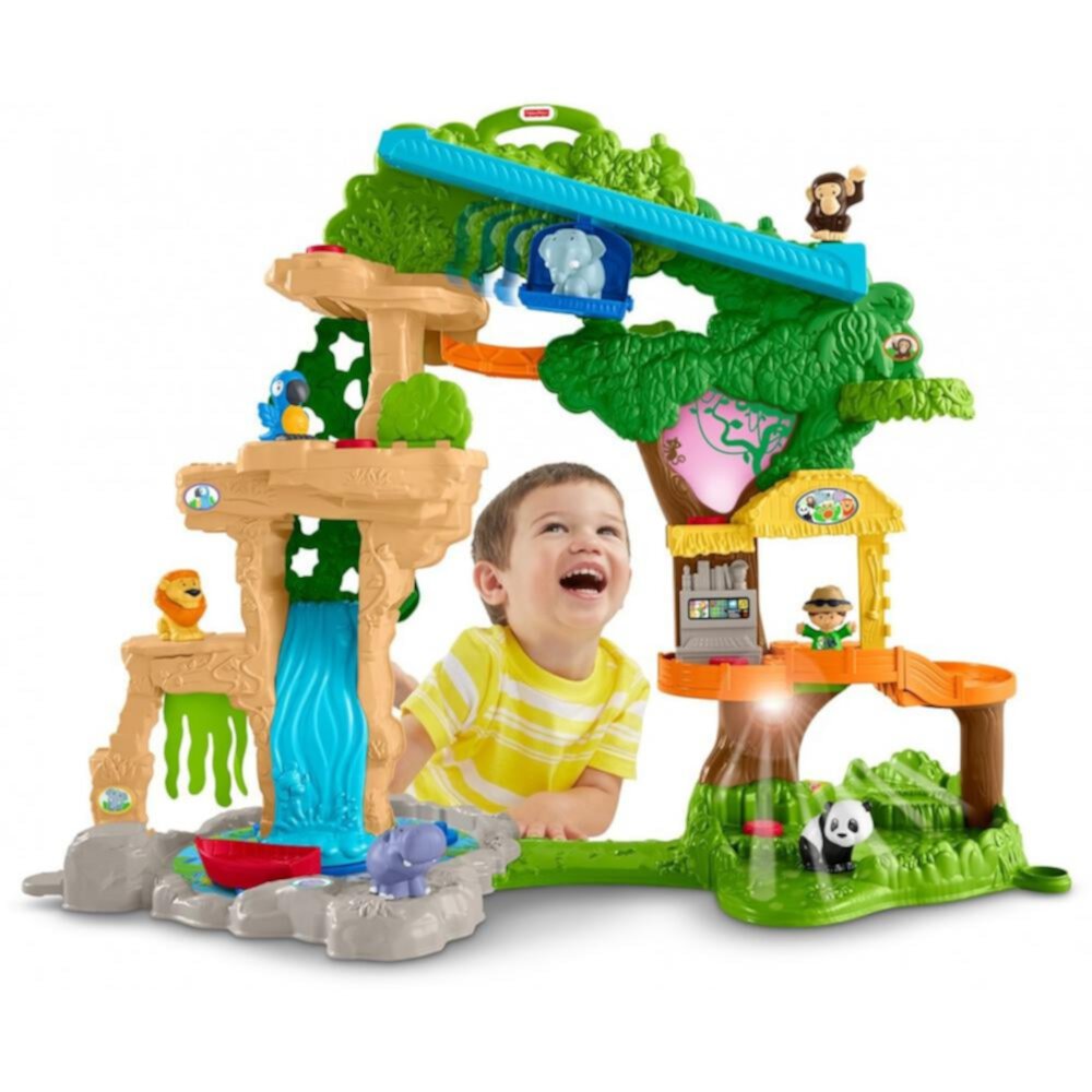 Little People Share & Care Safari Interactive Lights & Sounds Playset Little People