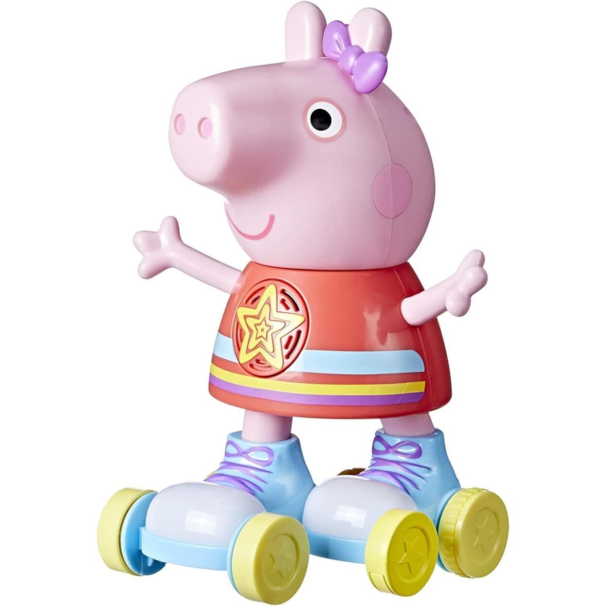 Peppa Pig Disco Peppa Roller Skating Doll 11" Light-Up Talking Musical Toy Hasbro HASBRO